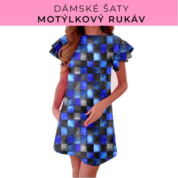 DÁMSKÝ střih - šaty s motýlkovým rukávem