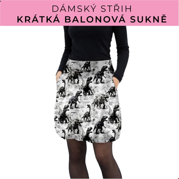 Dámský střih - balonová krátká sukně