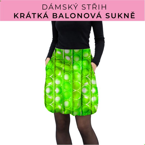 Dámský střih - balonová krátká sukně
