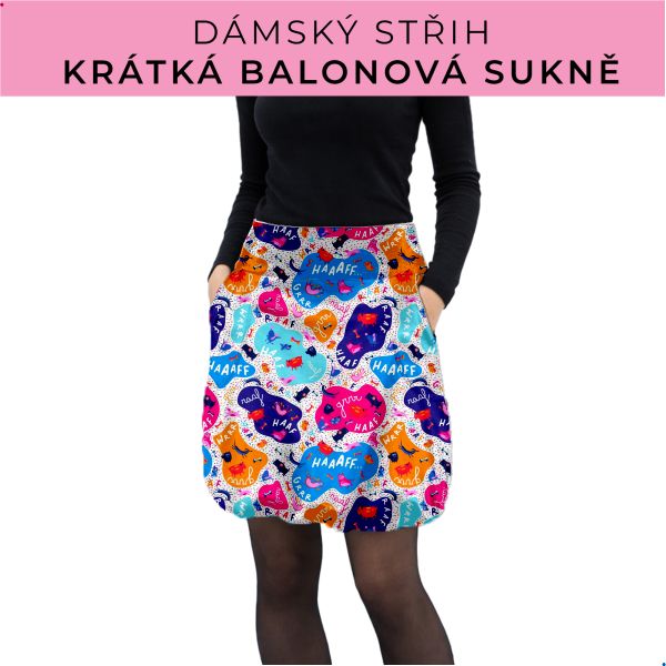 Dámský střih - balonová krátká sukně