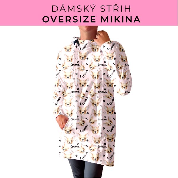 DÁMSKÝ střih - Oversize mikina
