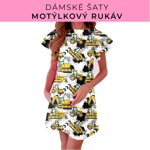DÁMSKÝ střih - šaty s motýlkovým rukávem