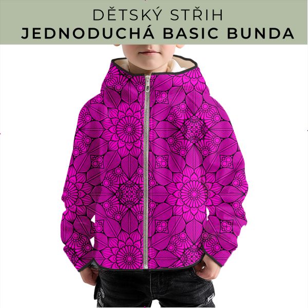 Dětský střih - jednoduchá dětská BASIC  bunda