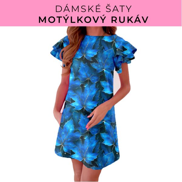 DÁMSKÝ střih - šaty s motýlkovým rukávem