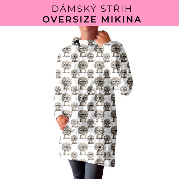 DÁMSKÝ střih - Oversize mikina