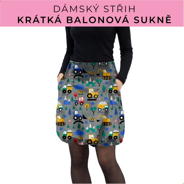 Dámský střih - balonová krátká sukně