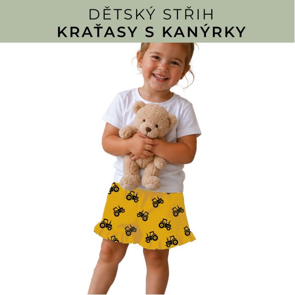 Dětský střih - Kraťásky s kanýrkem