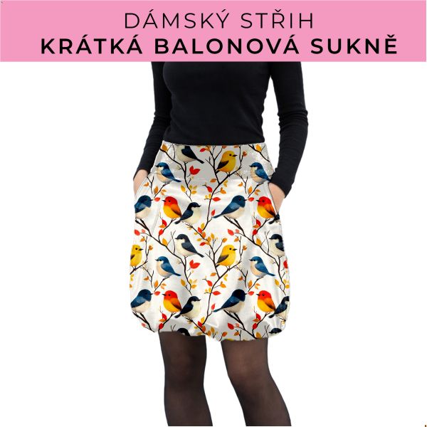 Dámský střih - balonová krátká sukně