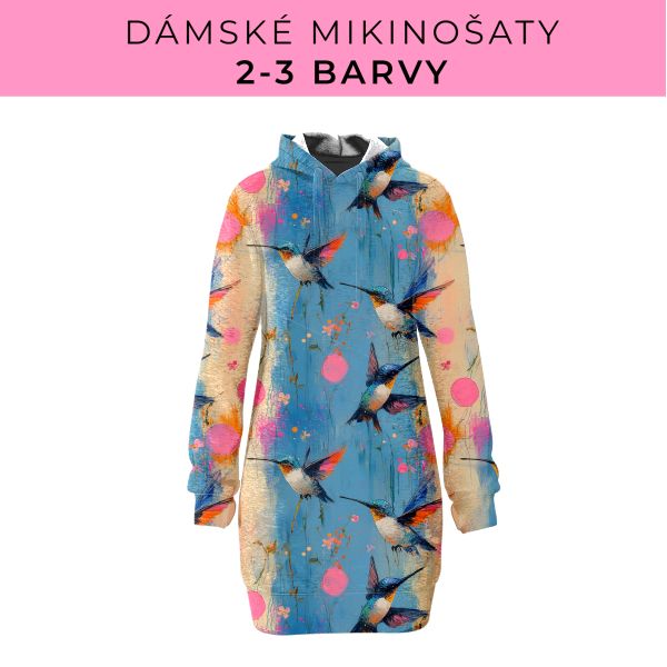 DÁMSKÝ střih - Mikinošaty 2-3 barvy