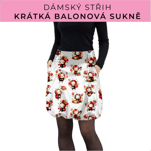 Dámský střih - balonová krátká sukně