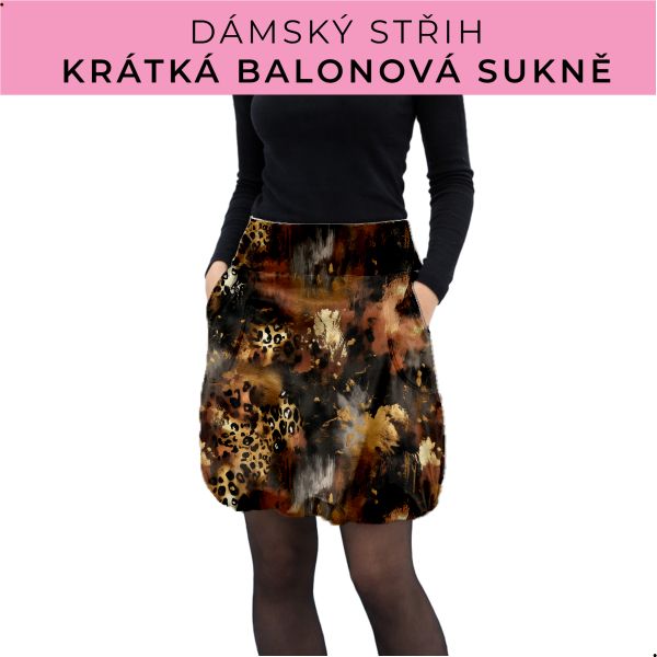 Dámský střih - balonová krátká sukně