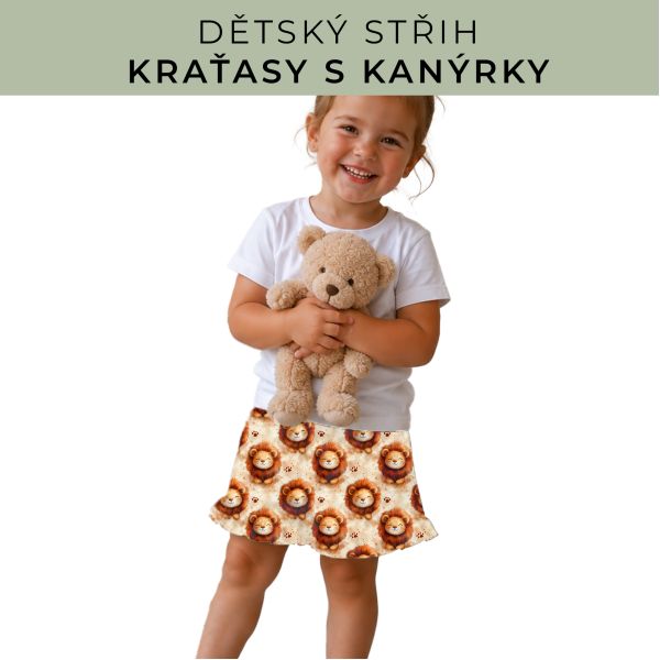 Dětský střih - Kraťásky s kanýrkem