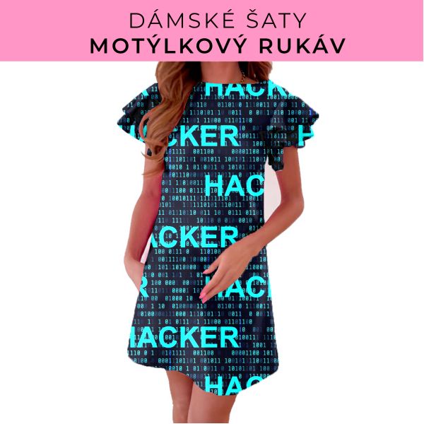 DÁMSKÝ střih - šaty s motýlkovým rukávem