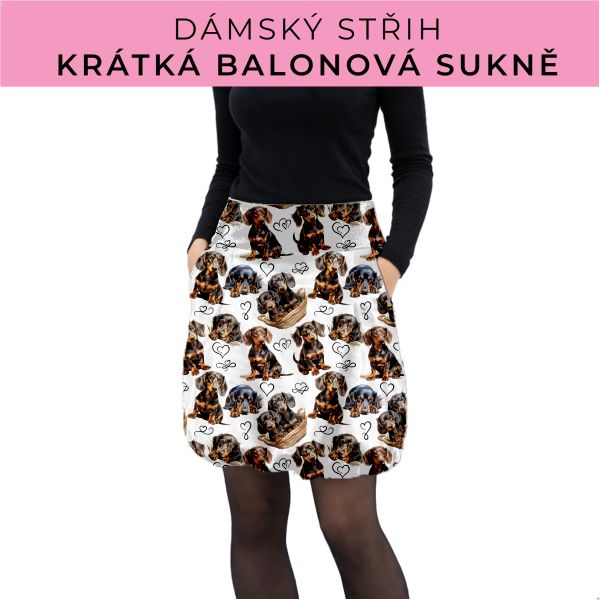 Dámský střih - balonová krátká sukně
