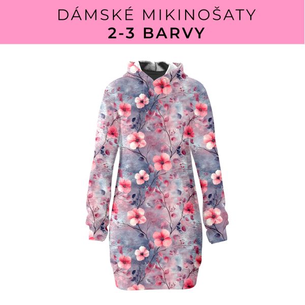 DÁMSKÝ střih - Mikinošaty 2-3 barvy