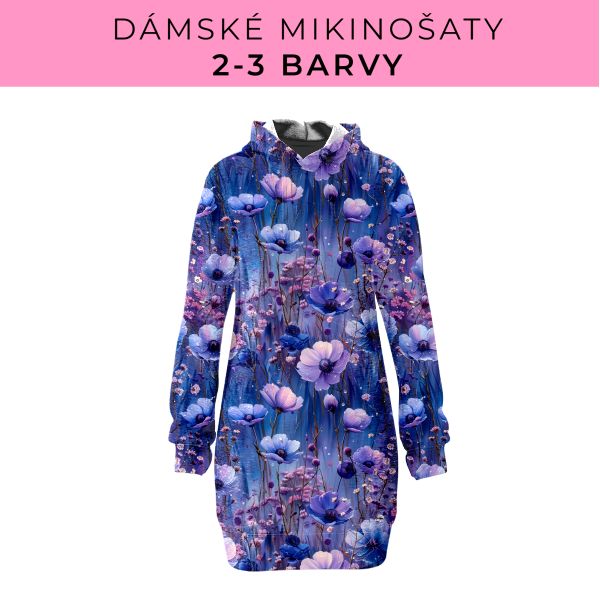 DÁMSKÝ střih - Mikinošaty 2-3 barvy