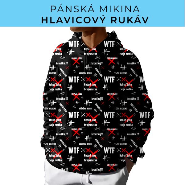PÁNSKÝ střih - mikina s kapucí