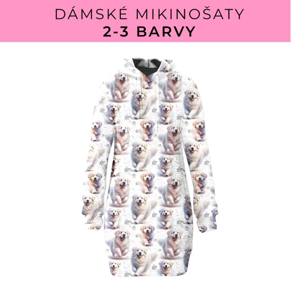 DÁMSKÝ střih - Mikinošaty 2-3 barvy