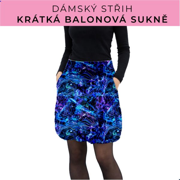 Dámský střih - balonová krátká sukně