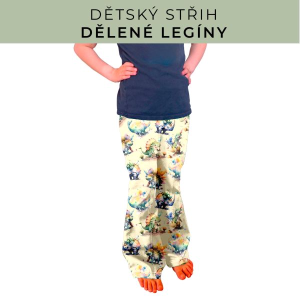 Dětský střih - Dělené legíny