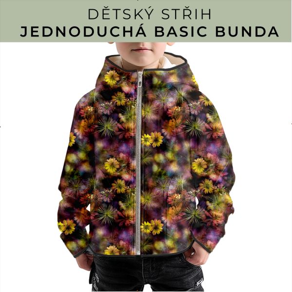 Dětský střih - jednoduchá dětská BASIC  bunda