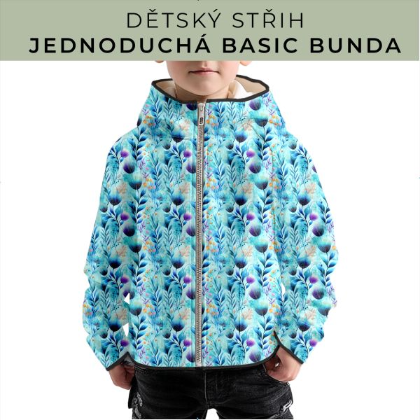 Dětský střih - jednoduchá dětská BASIC  bunda