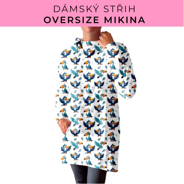 DÁMSKÝ střih - Oversize mikina