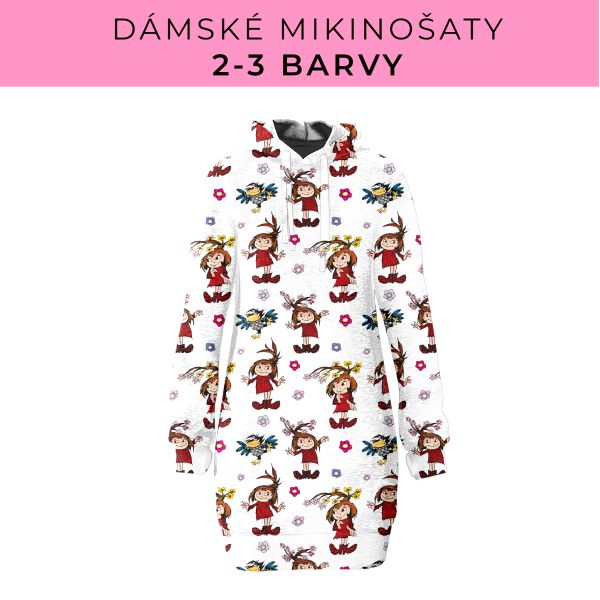 DÁMSKÝ střih - Mikinošaty 2-3 barvy