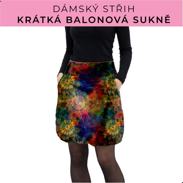 Dámský střih - balonová krátká sukně