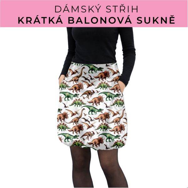 Dámský střih - balonová krátká sukně
