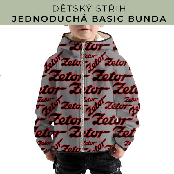 Dětský střih - jednoduchá dětská BASIC  bunda