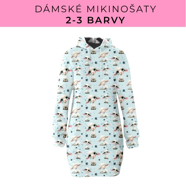 DÁMSKÝ střih - Mikinošaty 2-3 barvy