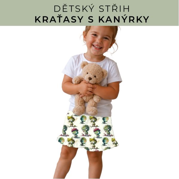 Dětský střih - Kraťásky s kanýrkem