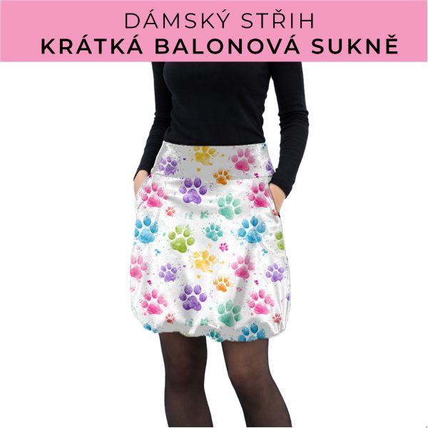 Dámský střih - balonová krátká sukně