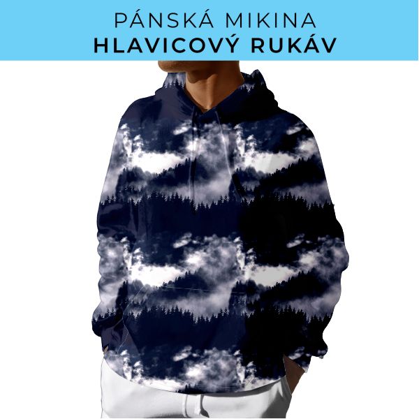 PÁNSKÝ střih - mikina s kapucí