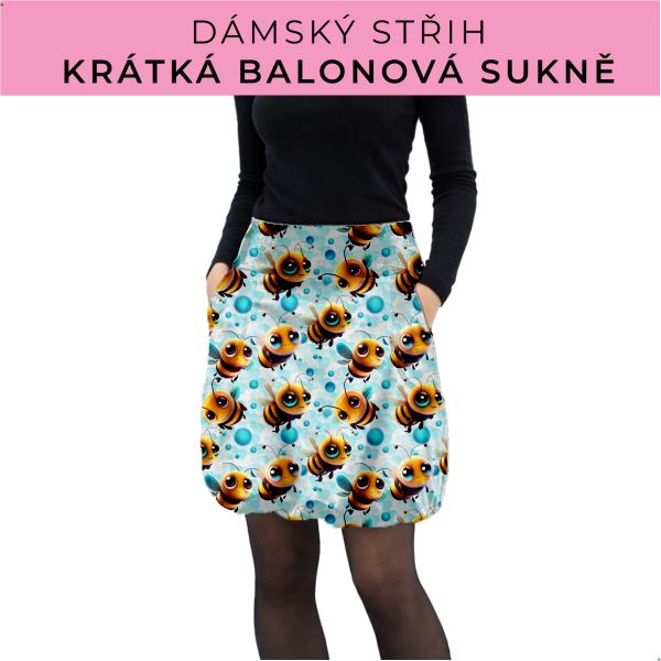 Dámský střih - balonová krátká sukně