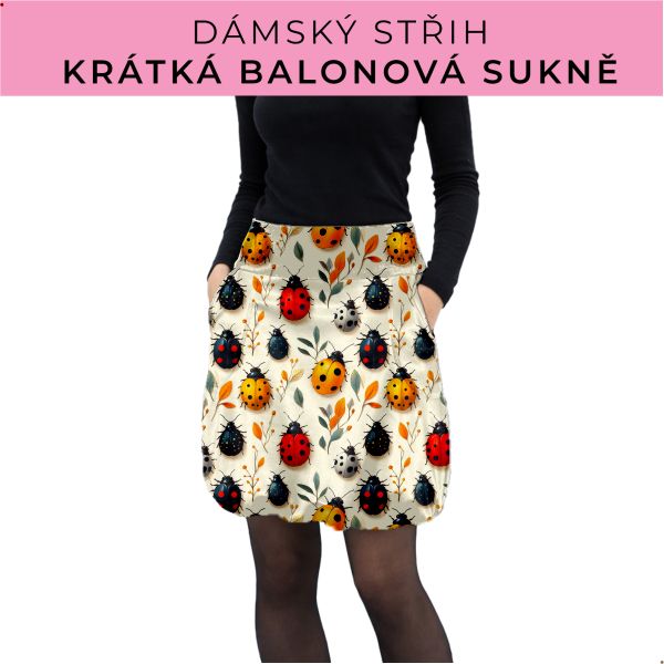 Dámský střih - balonová krátká sukně
