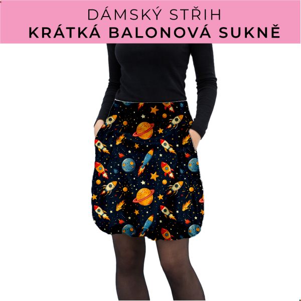 Dámský střih - balonová krátká sukně