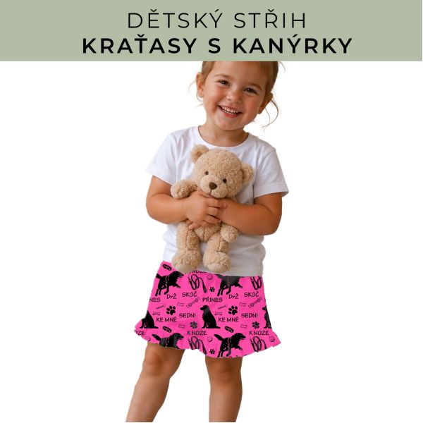 Dětský střih - Kraťásky s kanýrkem