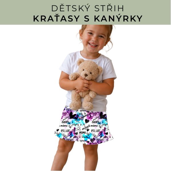 Dětský střih - Kraťásky s kanýrkem