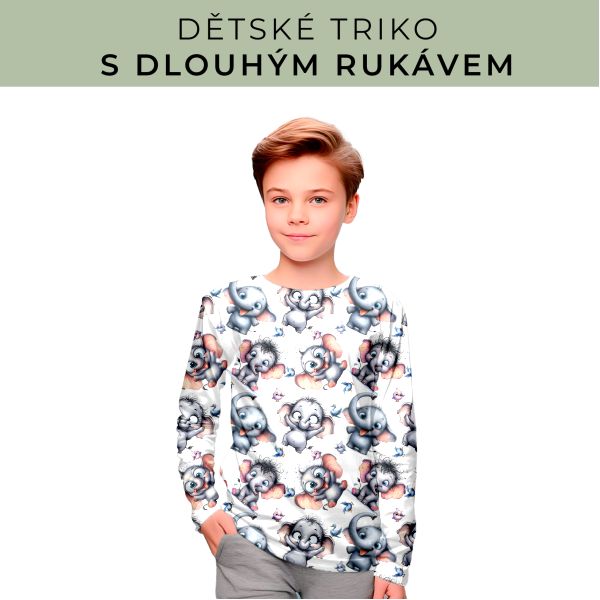 DĚTSKÝ střih - triko dlouhý rukáv