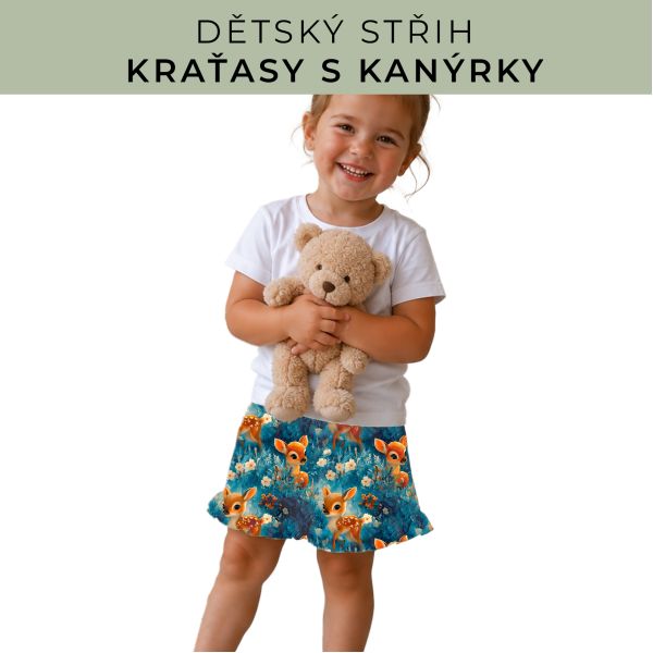 Dětský střih - Kraťásky s kanýrkem