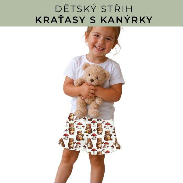 Dětský střih - Kraťásky s kanýrkem