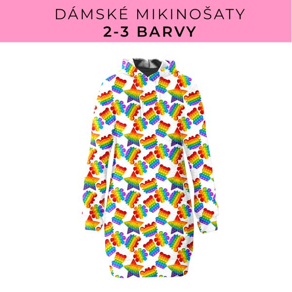 DÁMSKÝ střih - Mikinošaty 2-3 barvy