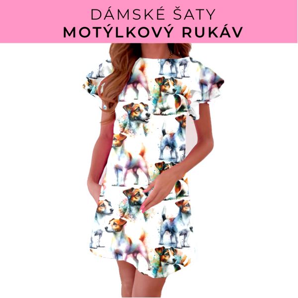 DÁMSKÝ střih - šaty s motýlkovým rukávem