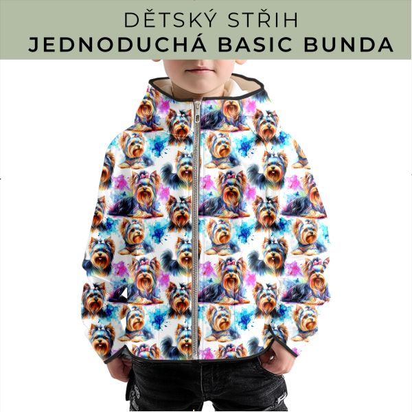 Dětský střih - jednoduchá dětská BASIC  bunda