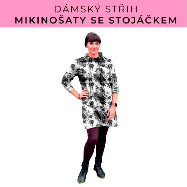Dámský střih - mikinové šaty se stojáčkem