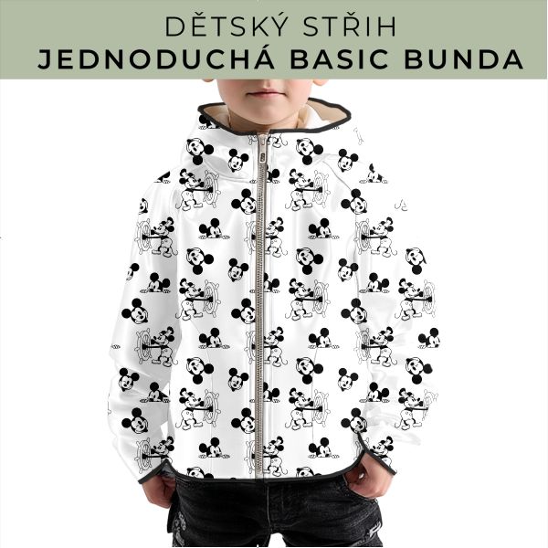 Dětský střih - jednoduchá dětská BASIC  bunda