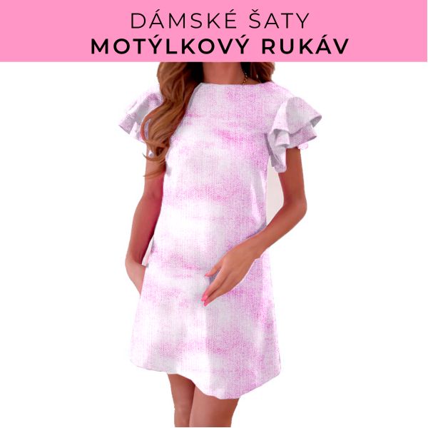 DÁMSKÝ střih - šaty s motýlkovým rukávem