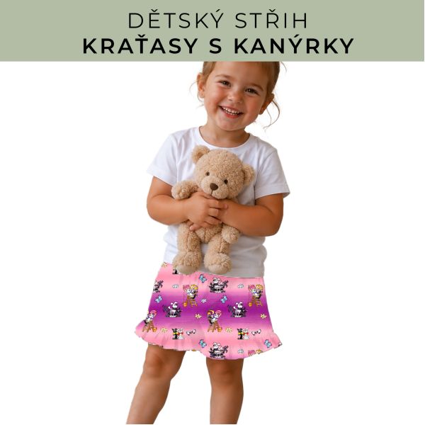 Dětský střih - Kraťásky s kanýrkem